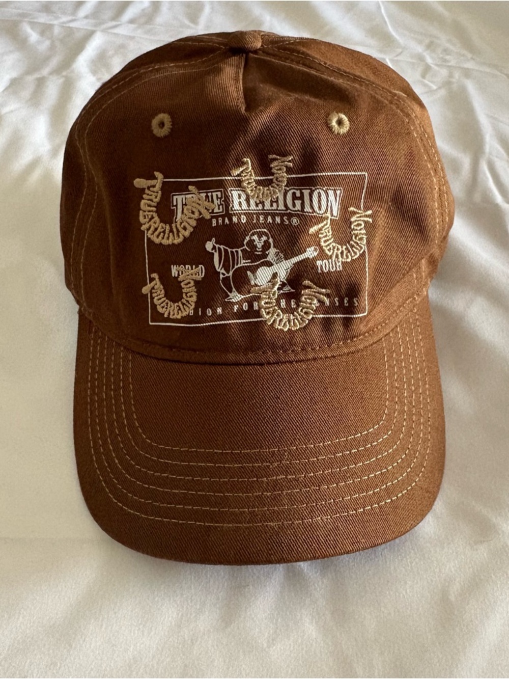 True Religion Kids Brown Embroidered Logo Cap